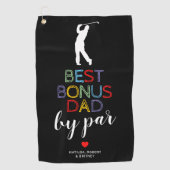 Bester Bonus Vater Par Golf Handtuch (Vorderseite)