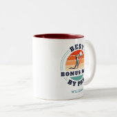 Bester Bonus Vater Par Golf Lover Custom Zweifarbige Tasse (VorderseiteRechts)