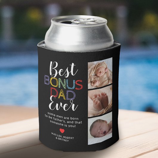 Bester Bonus Vater Stepfather 6 Foto Cooler Dosenkühler