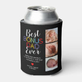 Bester Bonus Vater Stepfather 6 Foto Cooler Dosenkühler (Kanne Vorderseite)