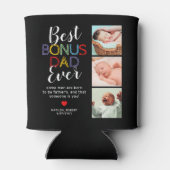 Bester Bonus Vater Stepfather 6 Foto Cooler Dosenkühler (Rückseite)