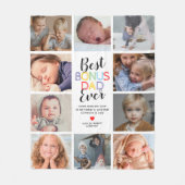 Bester Bonus Vater Stepfather Foto Fleece Blanket (Vorderseite)