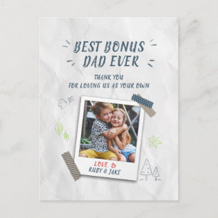 Bester Bonus-Vater Stiefvater Benutzerdefiniertes Postkarte