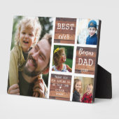 Bester Bonus Vater Vatertag Holz 4 FotoCollage Fotoplatte (Seite)