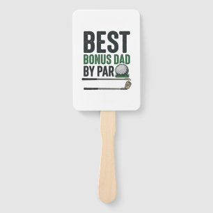 Bester Bonus-Vater von Par Golf-Shirt Design_1 Fächer