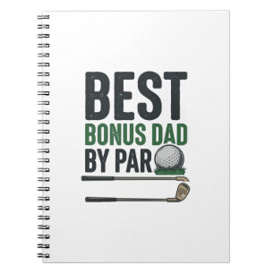 Bester Bonus-Vater von Par Golf-Shirt Design_1 Notizblock