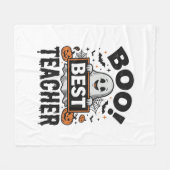 Bester Boo-Lehrer Vintage-Halloween-Lehrer-Design_ Fleecedecke (Vorderseite (Horizontal))