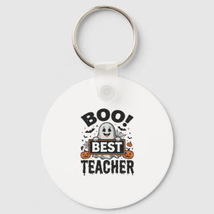 Bester Boo-Lehrer Vintage-Halloween-Lehrer-Design_ Schlüsselanhänger
