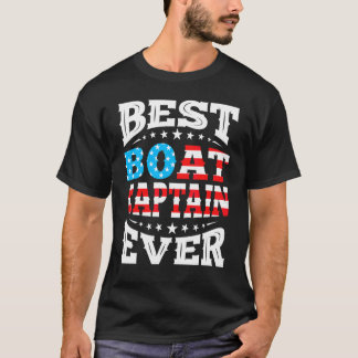 Bester Boots Kapitän Aller Zeiten 4. Juli USA Amer T-Shirt
