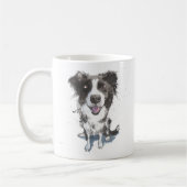 Bester Border Collie Vater je personalisierter She Kaffeetasse (Links)
