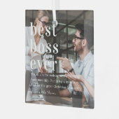 Bester Boss je | Angebot und Foto Ornament Aus Glas (Vorderseite links)