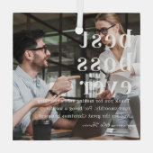 Bester Boss je | Angebot und Foto Ornament Aus Glas (Rückseite)