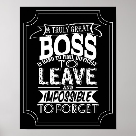 Bester Boss je Boss Day Poster Druck (Vorne)