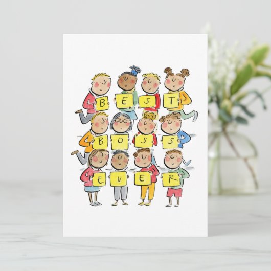 Bester Boss je Einladung (Stehend Vorderseite)