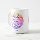 Bester Boss je | Farbenfrohe Diskothek | INDIVIDUE Kaffeetasse (Vorderseite Links)