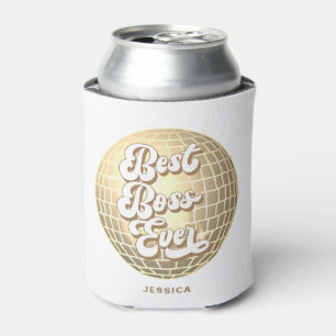 Bester Boss je   Gold Disco Ball   INDIVIDUELLE NA Dosenkühler