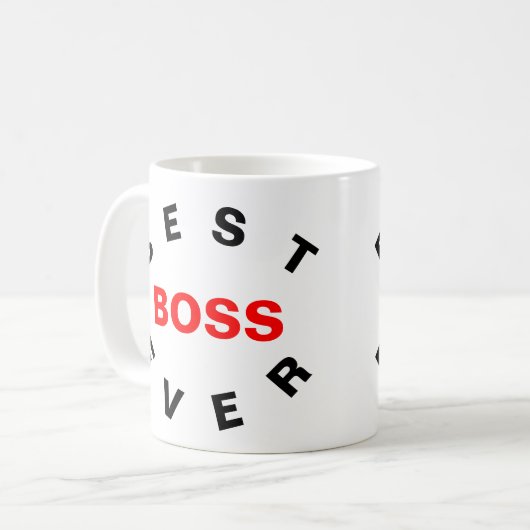Bester Boss je Kaffeetasse (Vorderseite Links)