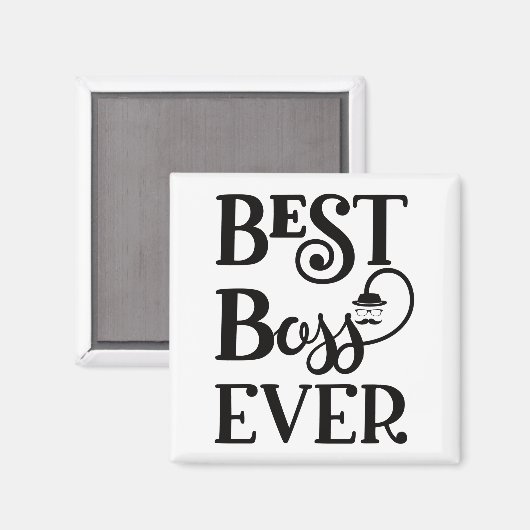 Bester Boss je Magnet (Vorderseite/Rückseite)