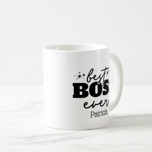 Bester Boss je Personalisiert Kaffeetasse (VorderseiteRechts)