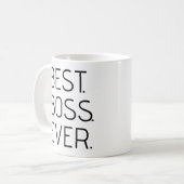 Bester Boss je, Personalisierte Wertschätzung von  Kaffeetasse (Vorderseite Links)