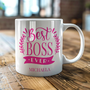 Bester Boss je Personalisierter Kranz Kaffeetasse