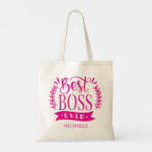 Bester Boss je Personalisierter Kranz Tragetasche (Rückseite)