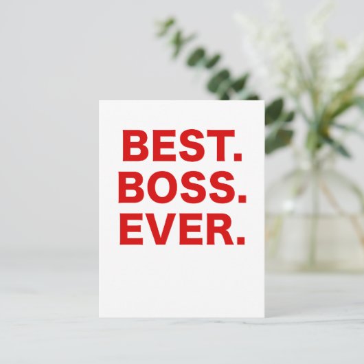 Bester Boss je Postkarte (Stehend Vorderseite)