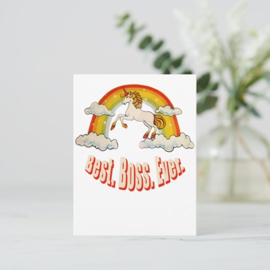 Bester Boss je Postkarte (Stehend Vorderseite)