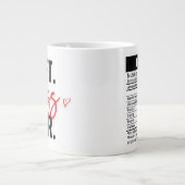 Bester Boss je Rot + Nährwert Fakten, Jumbo-Tasse (Vorderseite)