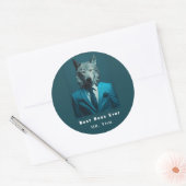 Bester Boss je Runder Aufkleber (Umschlag)