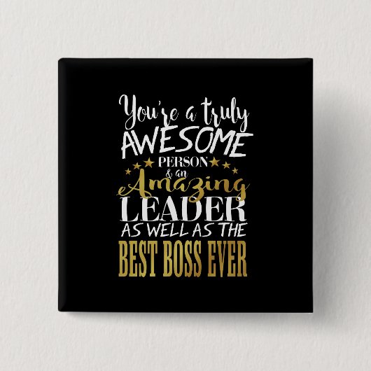 Bester Boss je Taste Abzeichen Button (Vorderseite)