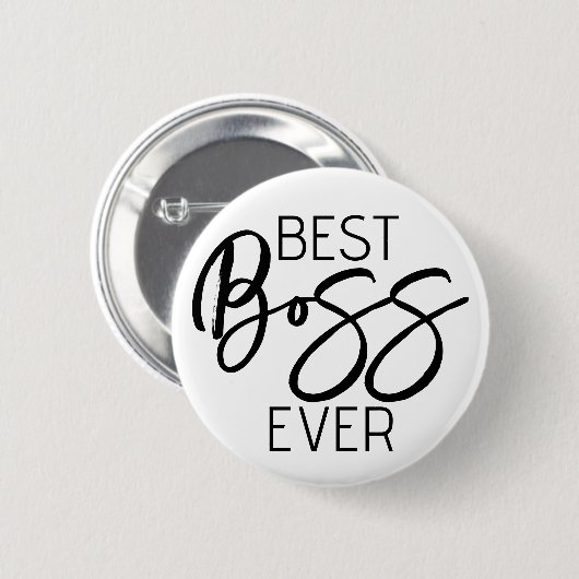Bester Boss je Taste Abzeichen Button (Vorne & Hinten)