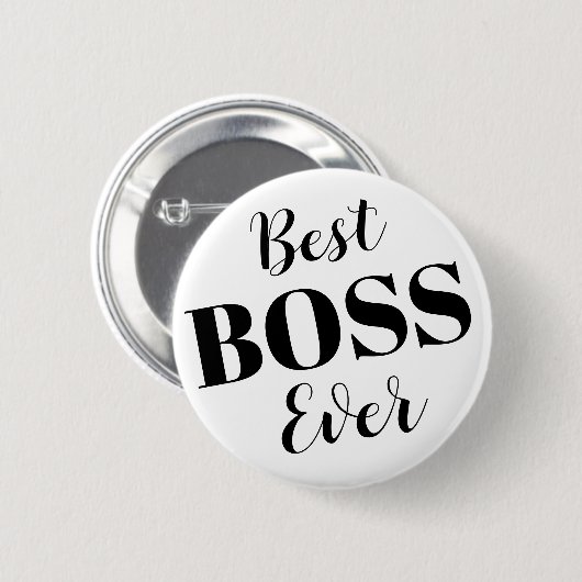 Bester Boss je Taste Abzeichen Button (Vorne & Hinten)