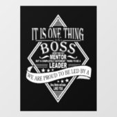 Bester Boss je Taste Abzeichen Fensteraufkleber (Blatt)