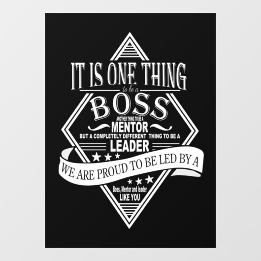 Bester Boss je Taste Abzeichen Fensteraufkleber (Blatt)