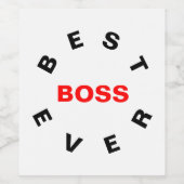 Bester Boss je Weinetikett (Einzelnes Label)
