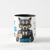 Bester Boss je Wolf mit Kaffee und Zitat Tasse (Zentrum)
