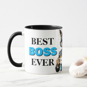 Bester Boss je Wolf mit Kaffee und Zitat Tasse
