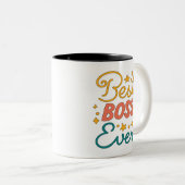 Bester Boss je Zweifarbige Tasse (VorderseiteRechts)