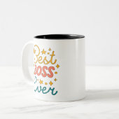 Bester Boss je Zweifarbige Tasse (Vorderseite Links)