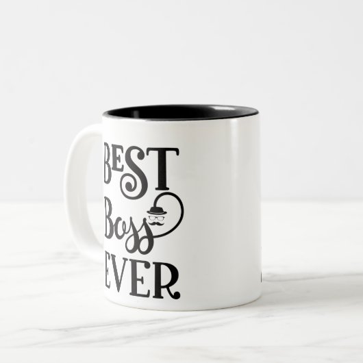 Bester Boss je Zweifarbige Tasse (Vorderseite Links)