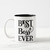 Bester Boss je Zweifarbige Tasse (Links)