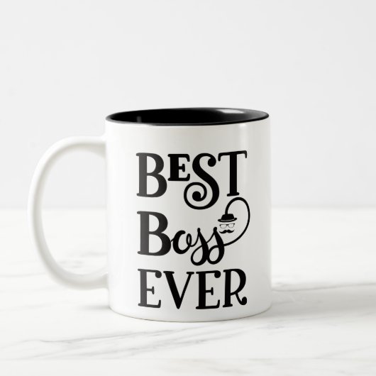 Bester Boss je Zweifarbige Tasse (Links)