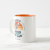 Bester Boss nach Par Custom Retro Golf Arbeitgeber Zweifarbige Tasse (Vorderseite Links)