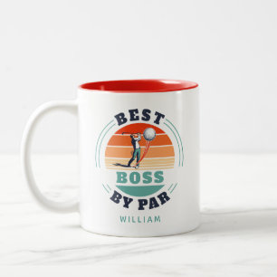 Bester Boss nach Par Custom Retro Golf Lover Arbei Zweifarbige Tasse