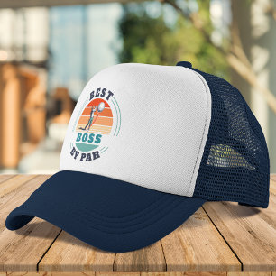 Bester Boss nach Par Custom Retro Golf Truckerkappe