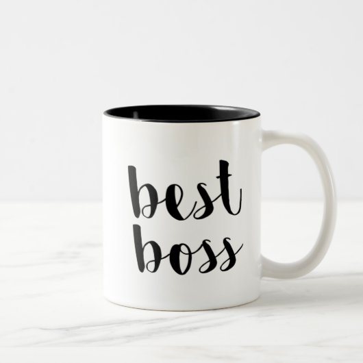 Bester Boss Zweifarbige Tasse (Rechts)