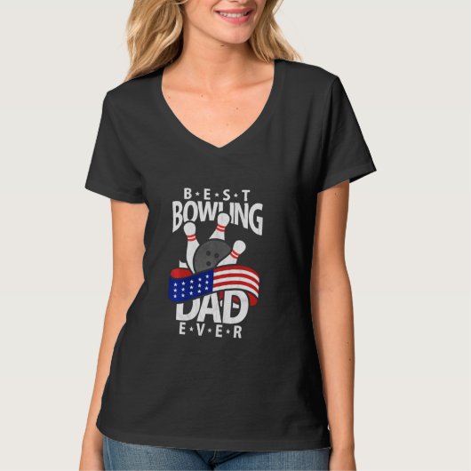 Bester Bowling Vater je T-Shirt (Vorderseite)
