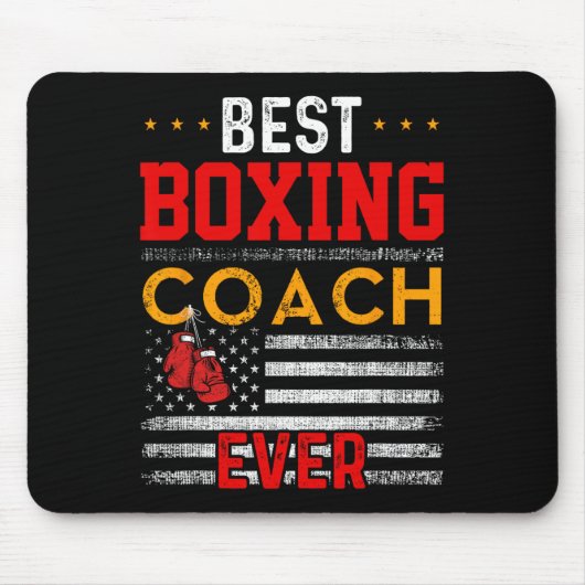 Bester Boxcoach Aller Zeiten Lustiger Boxcoach-Tra Mousepad (Vorne)