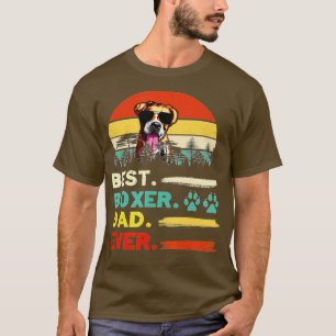 Bester Boxer Papa je Vintager Boxer Hund für Väter T-Shirt